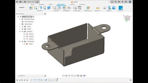 fusion 360 sheet metal bend|fusion 360 bend flat body.